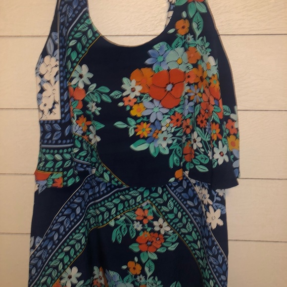 Anthropologie Mauve Floral Dress - 4 - L - Picture 3 of 7